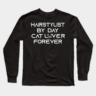 hairstylist cat Long Sleeve T-Shirt